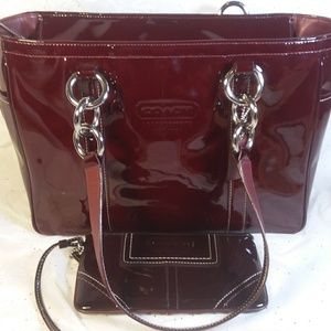 Coach Gallery Patent Leather East West Bag RARE